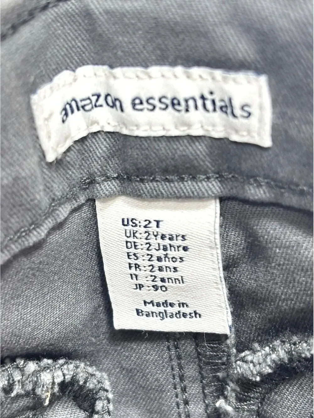 Boys Chino Shorts 2-Pack Gray Twill Size 2T Toddler Amazon Essentials New
